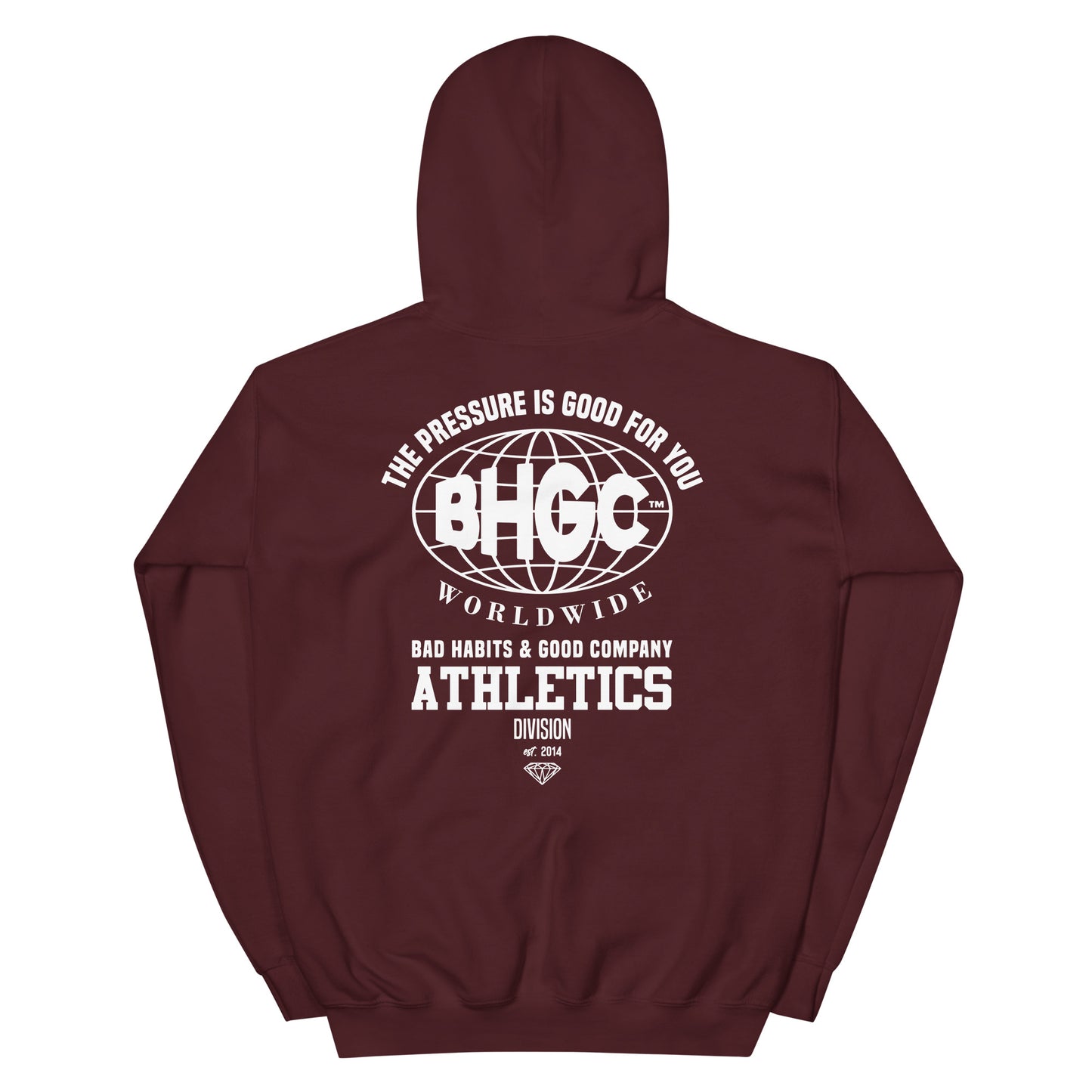 Unisex The Pressure Is Good For You Hoodie (White Ink)