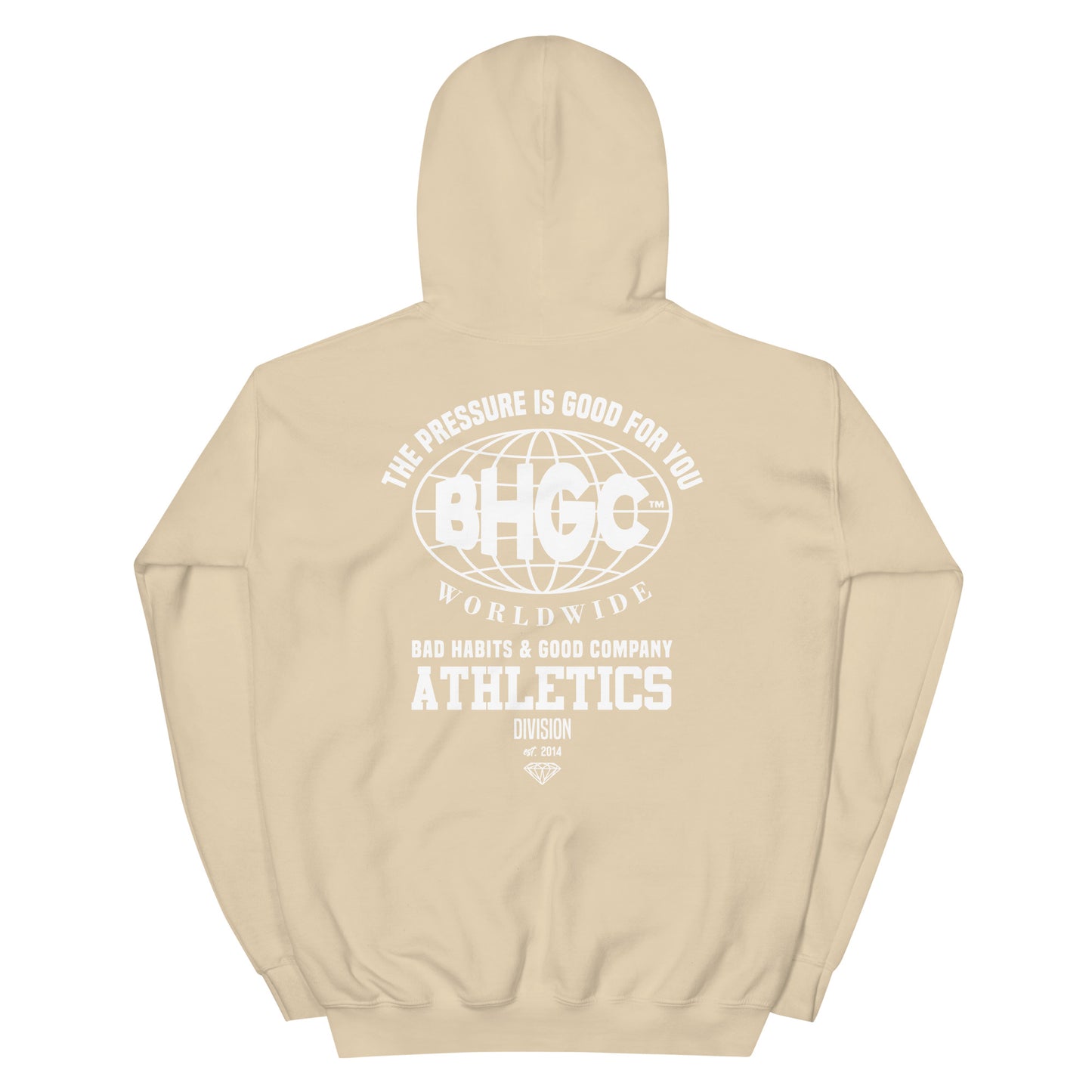 Unisex The Pressure Is Good For You Hoodie (White Ink)