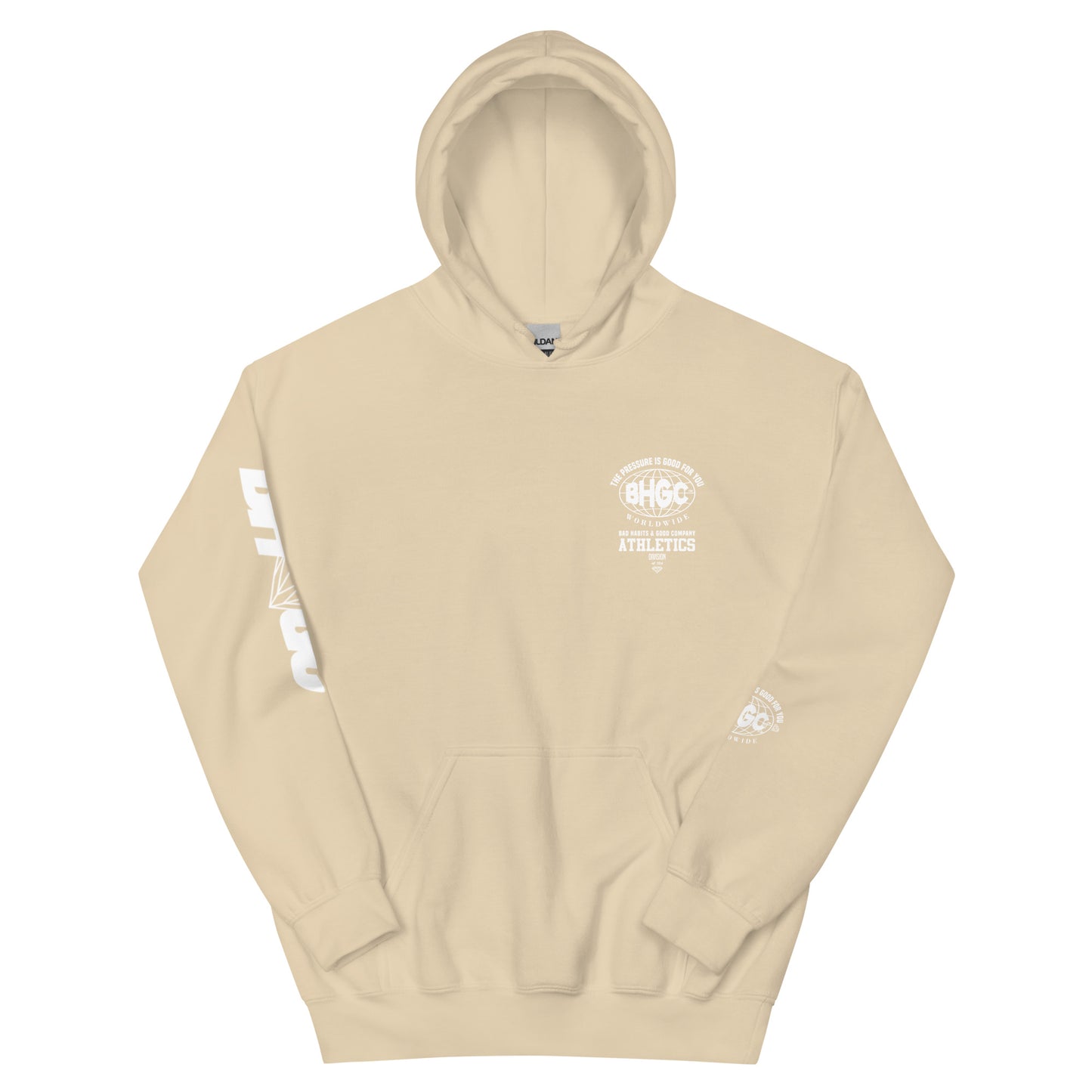 Unisex The Pressure Is Good For You Hoodie (White Ink)