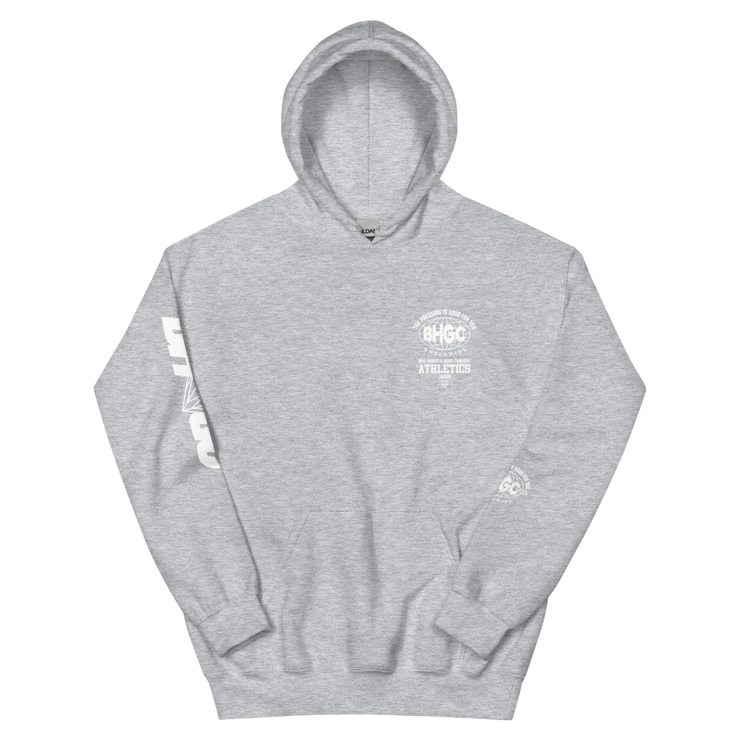 Unisex The Pressure Is Good For You Hoodie (White Ink)